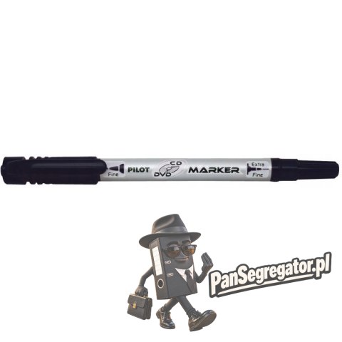 Marker do płyt CD PILOT dwustronny czarny PISC-TMCD-B