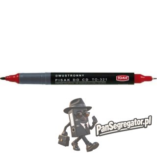 Marker do płyt CD czerwony dwustronny TO-321 TOMA