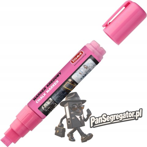 Marker kredowy końcówka 8x5mm różowy TO-291 82 TOMA