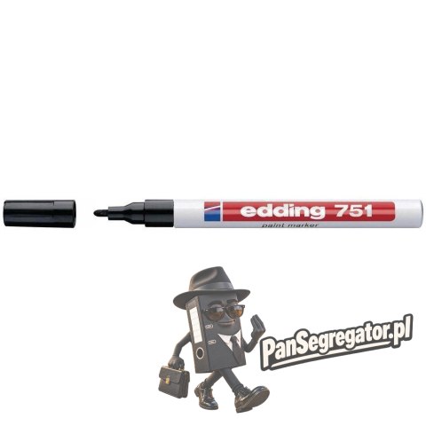 Marker lakierowy 1-2mm 751 czarny okrągła końcówka 751/001/C EDDING