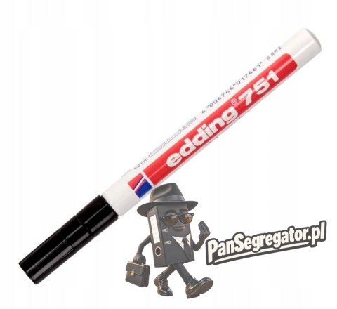 Marker lakierowy 1-2mm 751 czarny okrągła końcówka 751/001/C EDDING