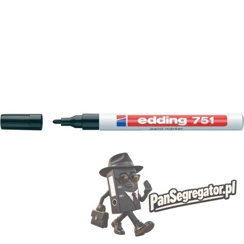 Marker lakierowy 1-2mm 751 czarny okrągła końcówka 751/001/C EDDING