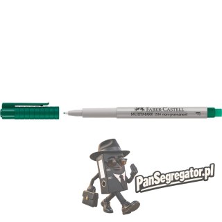 Marker nopermanent OHP zielony F 0,6mm 151463 FABER CASTELL