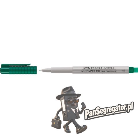 Marker nopermanent OHP zielony F 0,6mm 151463 FABER CASTELL