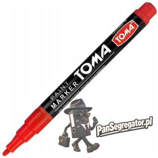 Marker olejowy F czerwony 1,5mm TO-441 TOMA