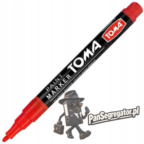 Marker olejowy F czerwony 1,5mm TO-441 TOMA