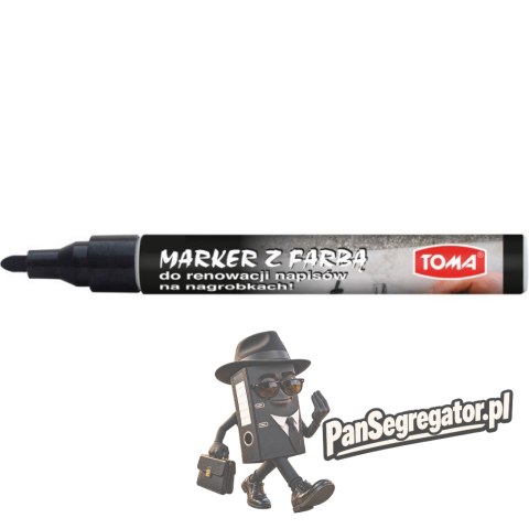 Marker olejowy do nagrobków czarny 2,3mm TO-448 TOMA