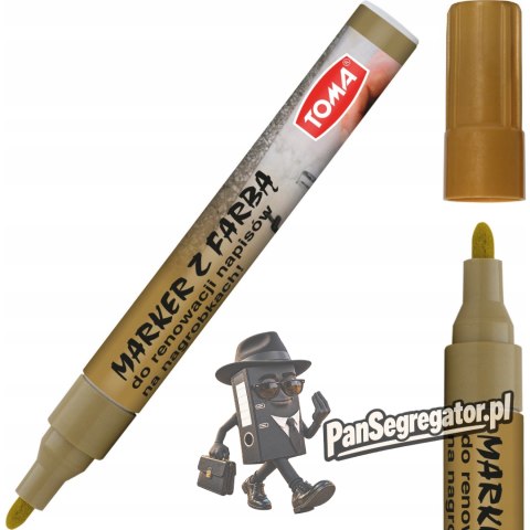 Marker olejowy do nagrobków złoty 2,3mm TO-448 TOMA