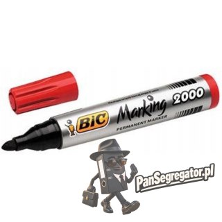 Marker permanentny 2000 czerwony BIC ECO okrągła końcówka 8209133
