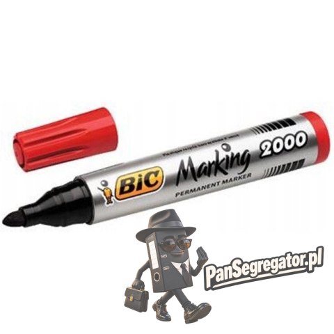 Marker permanentny 2000 czerwony BIC ECO okrągła końcówka 8209133