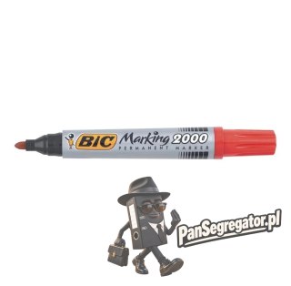 Marker permanentny 2000 czerwony BIC ECO okrągła końcówka 8209133