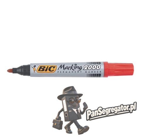 Marker permanentny 2000 czerwony BIC ECO okrągła końcówka 8209133