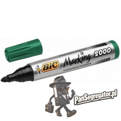 Marker permanentny 2000 zielony BIC ECO okrągła końcówka 8209123