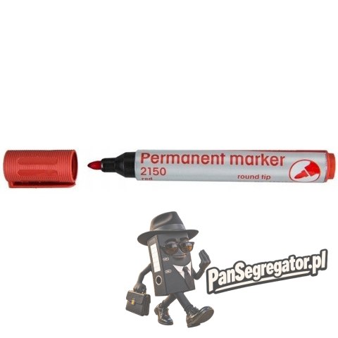 Marker permanentny 2150 czerwony okrągła końcówka 110166 D.RECT