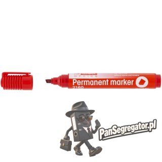 Marker permanentny 2160 czerwony ścięta końcówka 101122 D.RECT