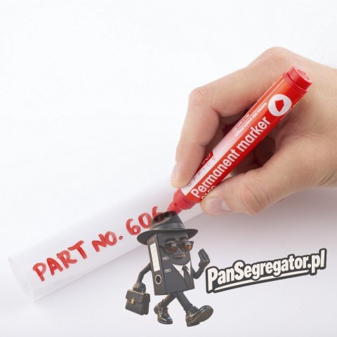 Marker permanentny 2160 czerwony ścięta końcówka 101122 D.RECT