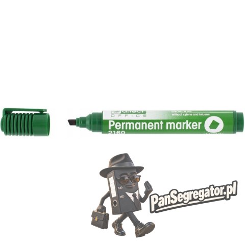 Marker permanentny 2160 zielony ścięta końcówka 101124 D.RECT