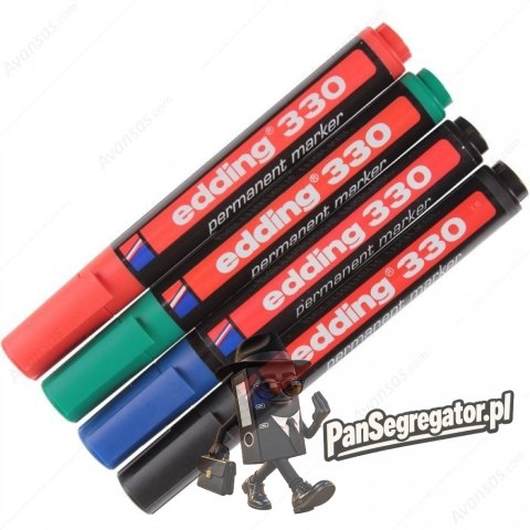 Marker permanentny 330-2 czerwony ścięta końcówka 330/002/CZ EDDING