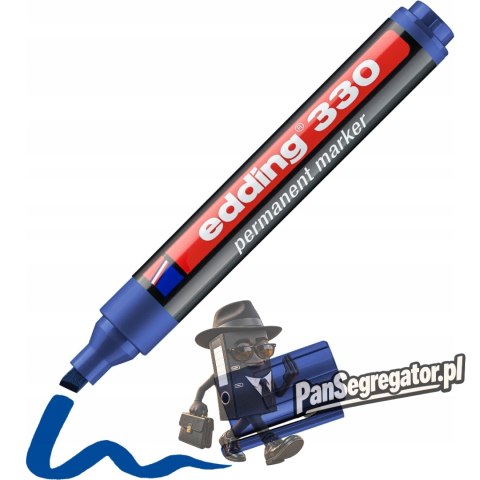 Marker permanentny 330-3 niebieski ścięta końcówka 330/003/N EDDING