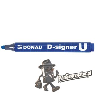 Marker permanentny D-SIGNER U niebieski okrągła koncówka 2-4mm 7371001-10PL DONAU