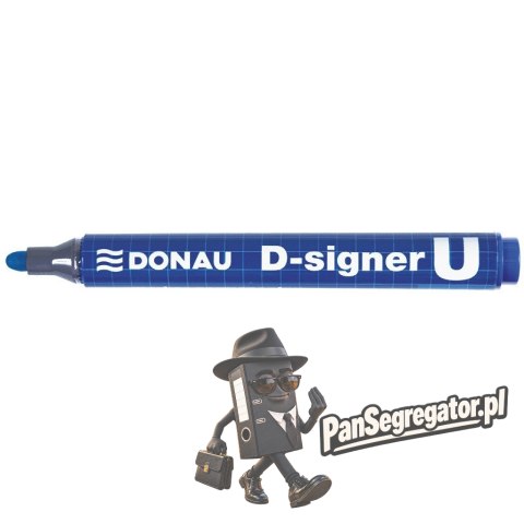 Marker permanentny D-SIGNER U niebieski okrągła koncówka 2-4mm 7371001-10PL DONAU
