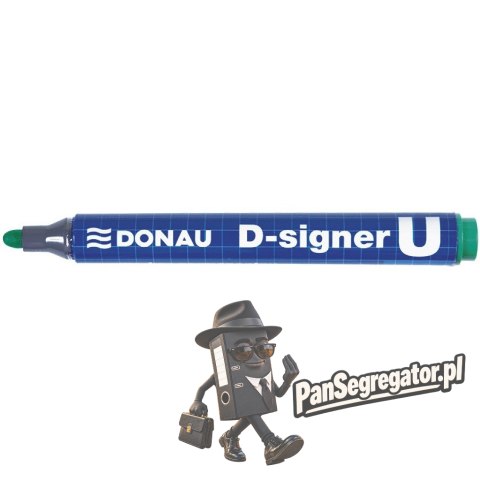 Marker permanentny D-SIGNER U zielony okrągła koncówka 2-4mm 7371001-06PL DONAU