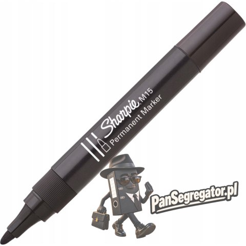 Marker permanentny M15 okrągły czarny SHARPIE S0192584