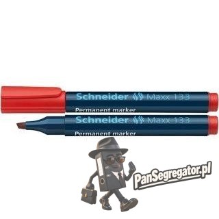 Marker permanentny Maxx 133 ścięty czerwony SCHNEIDER 113302