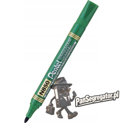 Marker permanentny N850 zielony okrągła końcówka PENTEL