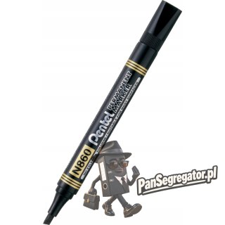 Marker permanentny N860 czarny ścięta końcówka PENTEL