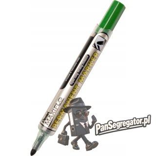 Marker permanentny NLF50 zielony okrągły z tłoczkiem płynny tusz PENTEL