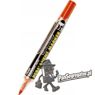 Marker permanentny NLF60 czerwony ścięty z tłoczkiem płynny tusz PENTEL