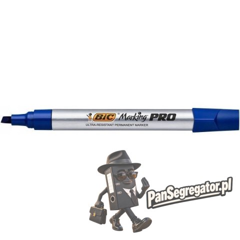 Marker permanentny PRO niebieski ścięta końcówka 964803 BIC