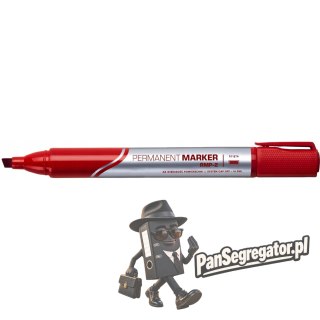 Marker permanentny RMP-2 ścięty czerwony RYSTOR 459-001