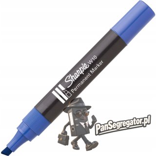 Marker permanentny SHARPIE W10 ścięty niebieski S0192693