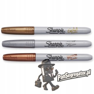 Marker permanentny SHARPIE mix metalic 3szt złoty srebrny brązowy 1986006