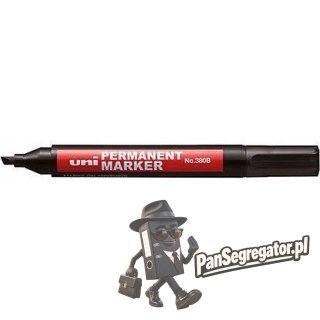 Marker permanentny UNI NO-380 ścięty zielony