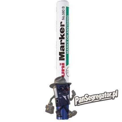 Marker permanentny UNI NO-580 ścięty niebieski
