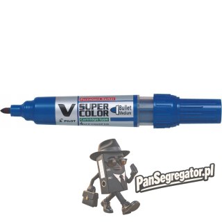 Marker permanentny V-SUPER COLOR niebieski okrągły M PISCA-VSC-M-L-BG PILOT