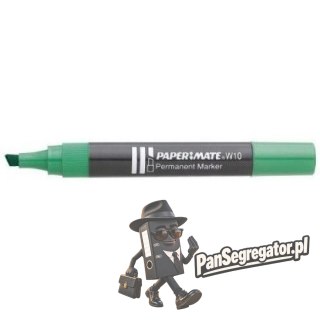 Marker permanentny W10 ścięty zielony PAPER MATE