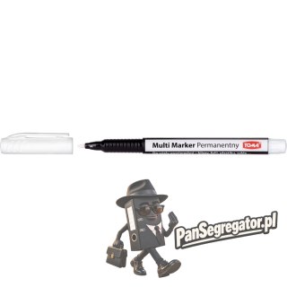 Marker permanentny biały 1,5mm TO-333 (folia, szkło, plastik) TOMA