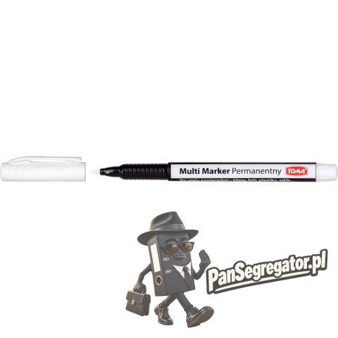 Marker permanentny biały 1,5mm TO-333 (folia, szkło, plastik) TOMA
