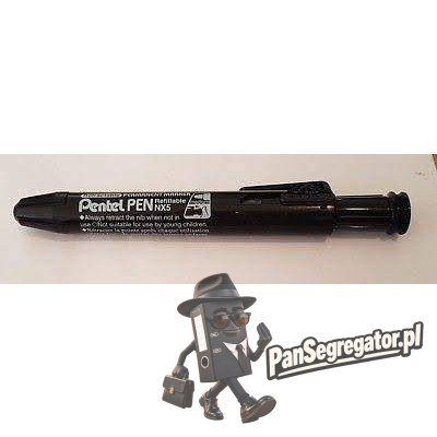 Marker permanentny czarny z systemem przyciskowym NX5A PENTEL