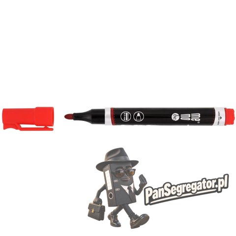 Marker permanentny czerwony okrągła końcówka MM022-05 MEMOBE