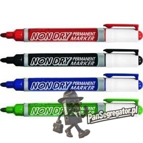 Marker permanentny czerwony okrągły TT5018 Dong-A