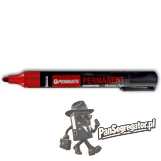 Marker permanentny czerwony okrągły TT8609 PENMATE