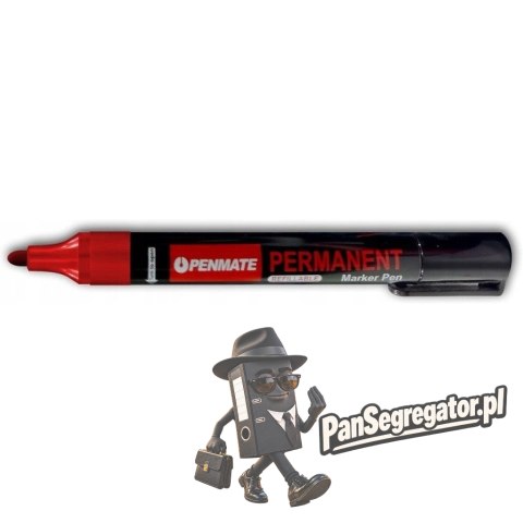 Marker permanentny czerwony okrągły TT8609 PENMATE