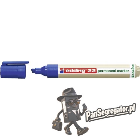 Marker permanentny ekologiczny ścięta końcówka niebieski 22/003/N ED EDDING