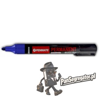 Marker permanentny niebieski okrągły TT8608 PENMATE