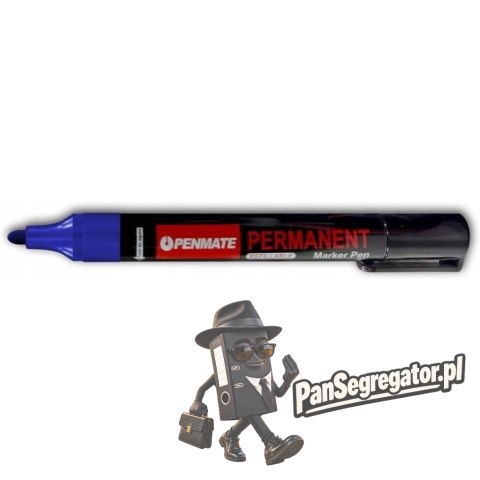 Marker permanentny niebieski okrągły TT8608 PENMATE